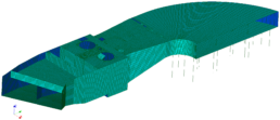 Numerical model of hydro power plant structure