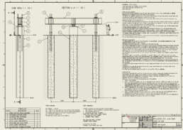 disegni e specifiche per l'esecuzione di prove statiche su pali di fondazione