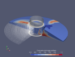 Nonlinear mechanical analysis foundation slab