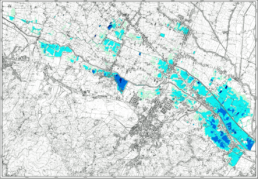 flooding maps bathymetry levels risk assessment hydraulic numerical computations